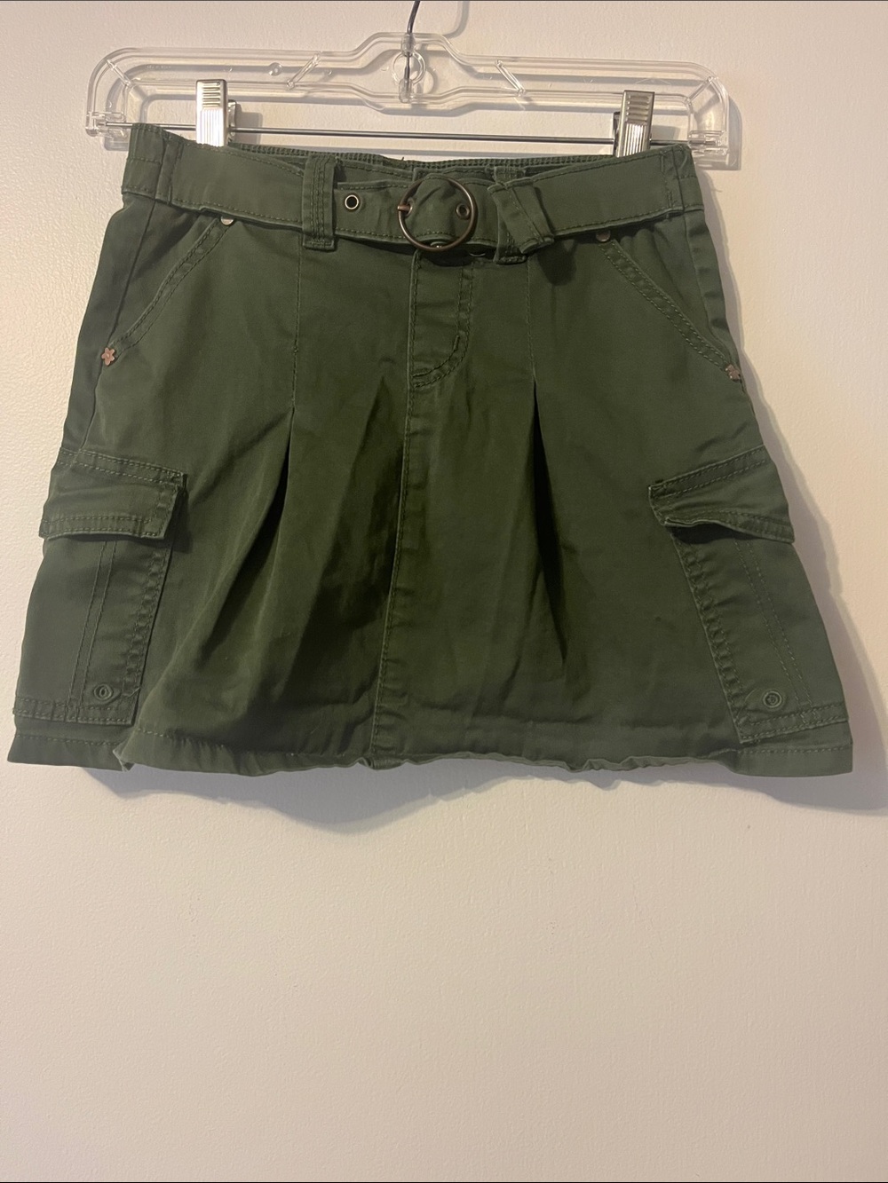 Limited Too Olive Green Cargo Skort with Ring Belt